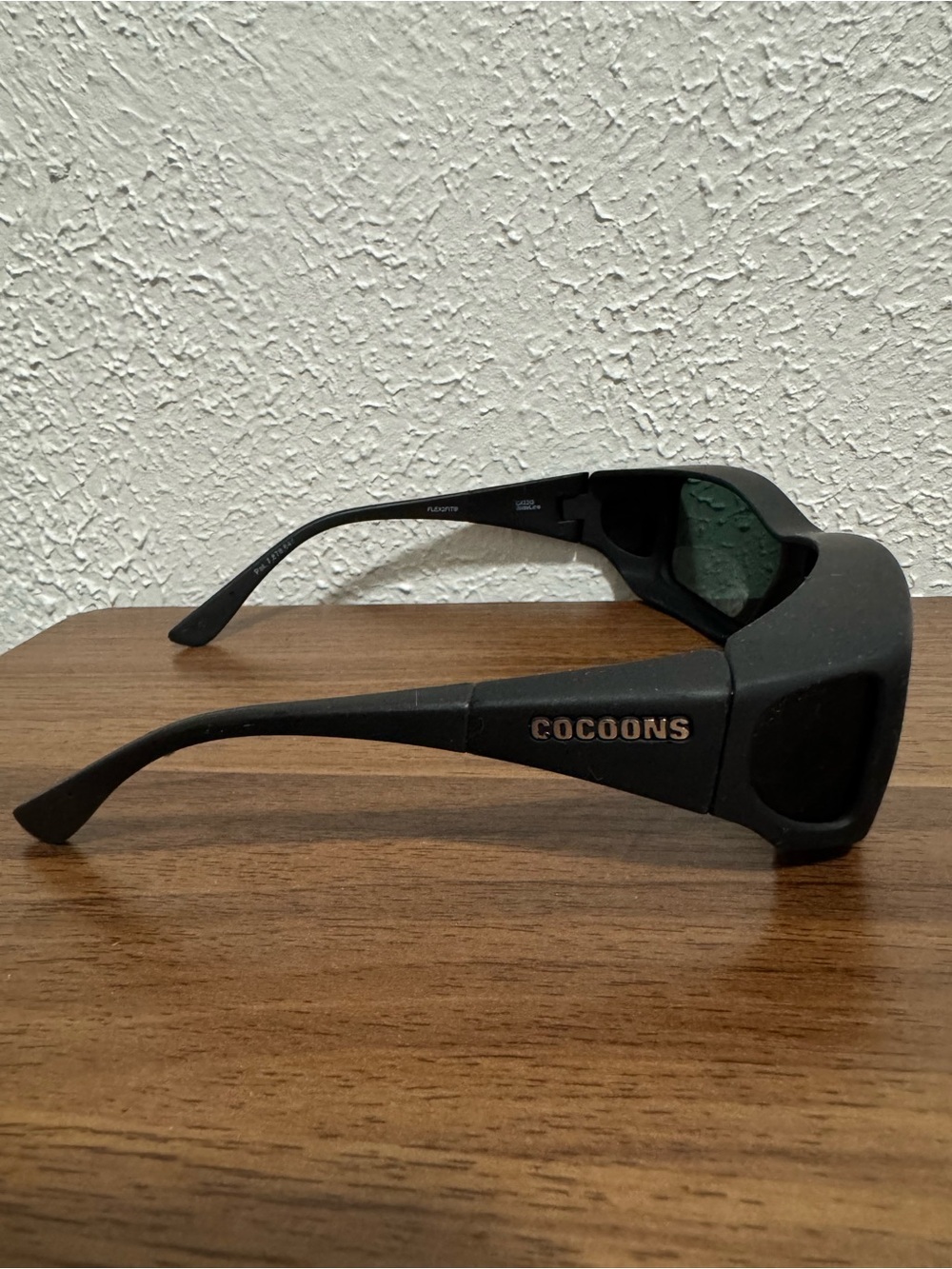 Cocoons Matte Black Rectangular Unisex Sunglasses